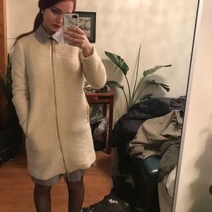 Beautiful White Zara Coat/Jacket